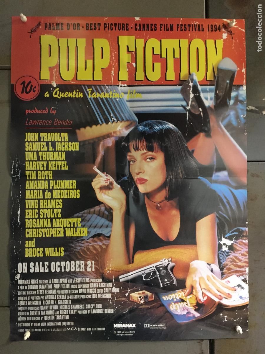 Cine: ODC D017 PULP FICTION TARANTINO UMA THURMAN POSTER 50X70 h3
