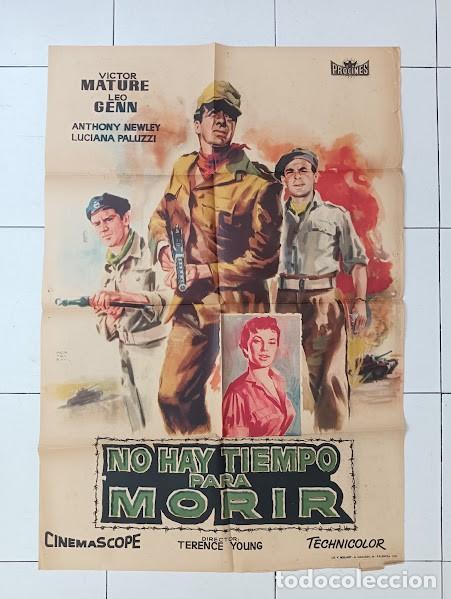 Cine: SMP 2843 NO HAY TIEMPO PARA MORIR VICTOR MATURE POSTER ORIGINAL 70X100 ESTRENO LITOGRAFIA