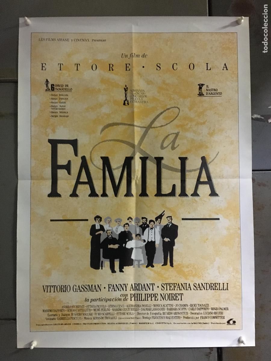 Cine: AFV22 LA FAMILIA ETTORE SCOLA POSTER ORIGINAL 50X70 ESTRENO h4