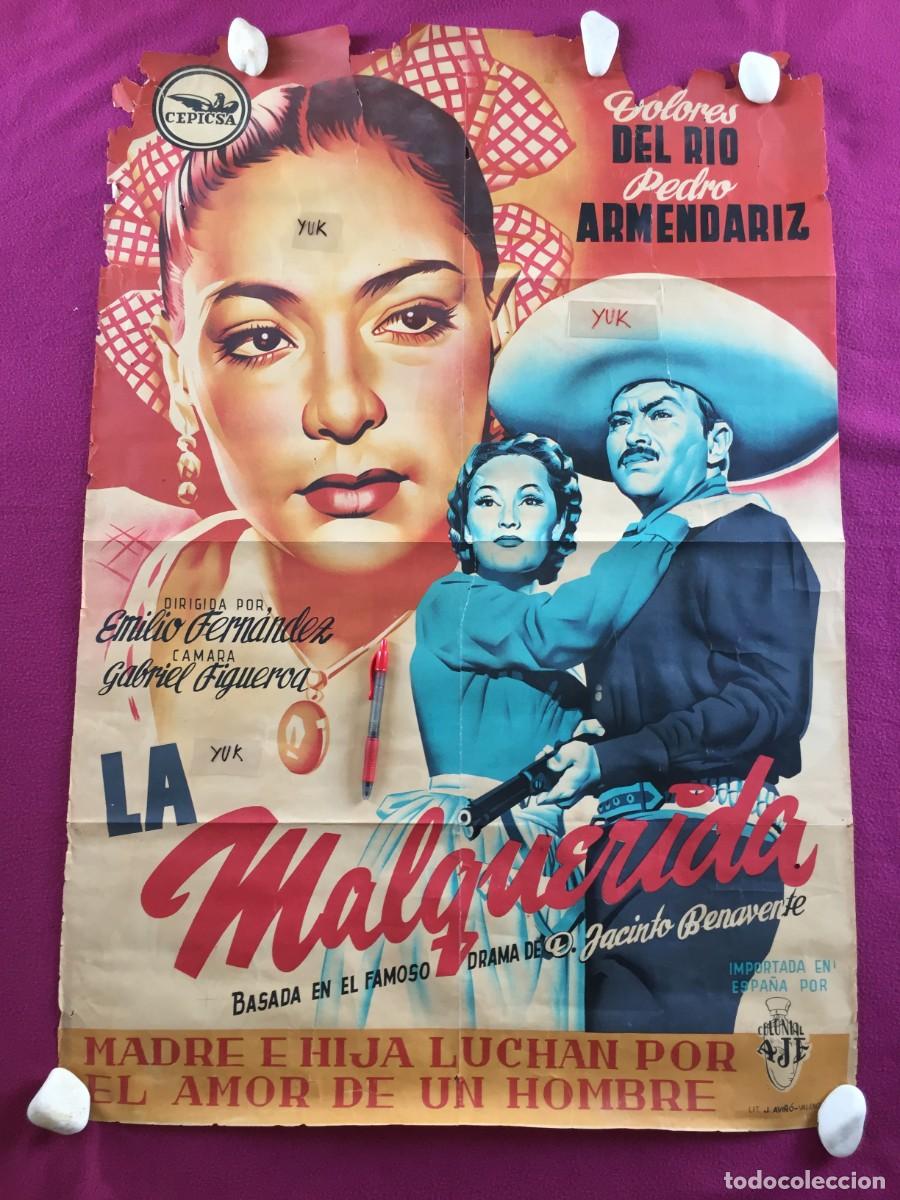 Cine: CARTEL LA MALQUERIDA DOLORES DEL RIO PEDRO ARMENDARIZ POSTER ORIGINAL 69X99 CM