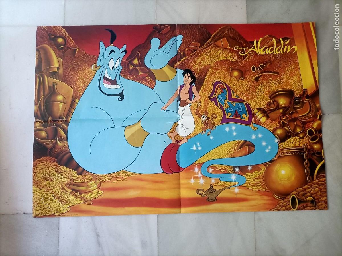 Cin&eacute;ma: POSTER ORIGINAL WALT DISNEY DE LA PEL&Iacute;CULA, ALADDIN. &Uacute;NICO MODELO APAISADO, 91X61