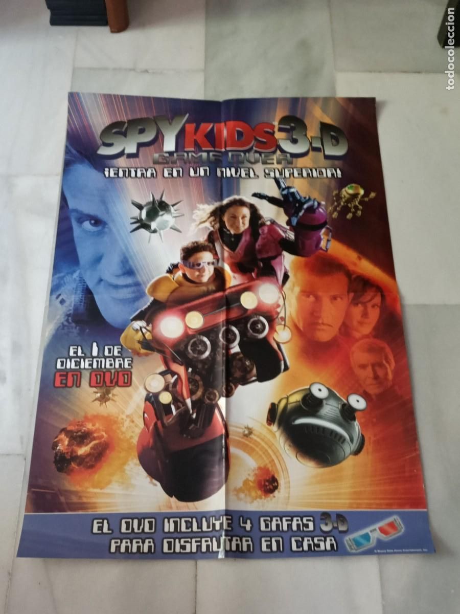 Cine: POSTER CARTEL DE LA PEL&Iacute;CULA, SPY KIDS 3-D. GAME OVER. MIDE 100X69 CM.