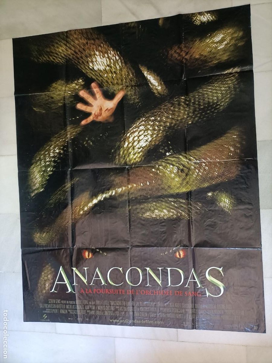 Cin&eacute;ma: POSTER CARTEL DE LA PEL&Iacute;CULA, ANACONDAS. 145x116 CM.