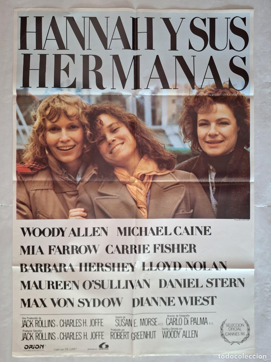Cinema: ANTIGUO CARTEL CINE HANNAH Y SUS HERMANAS WOODY ALLEN A&Ntilde;O 1986 RV P-2096