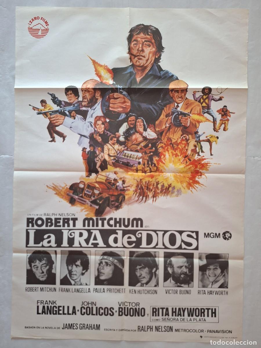Cin&eacute;ma: ANTIGUO CARTEL CINE LA IRA DE DIOS ROBERT MITCHUM RITA HAYWORTH A&Ntilde;O 1974 RV C- 2098
