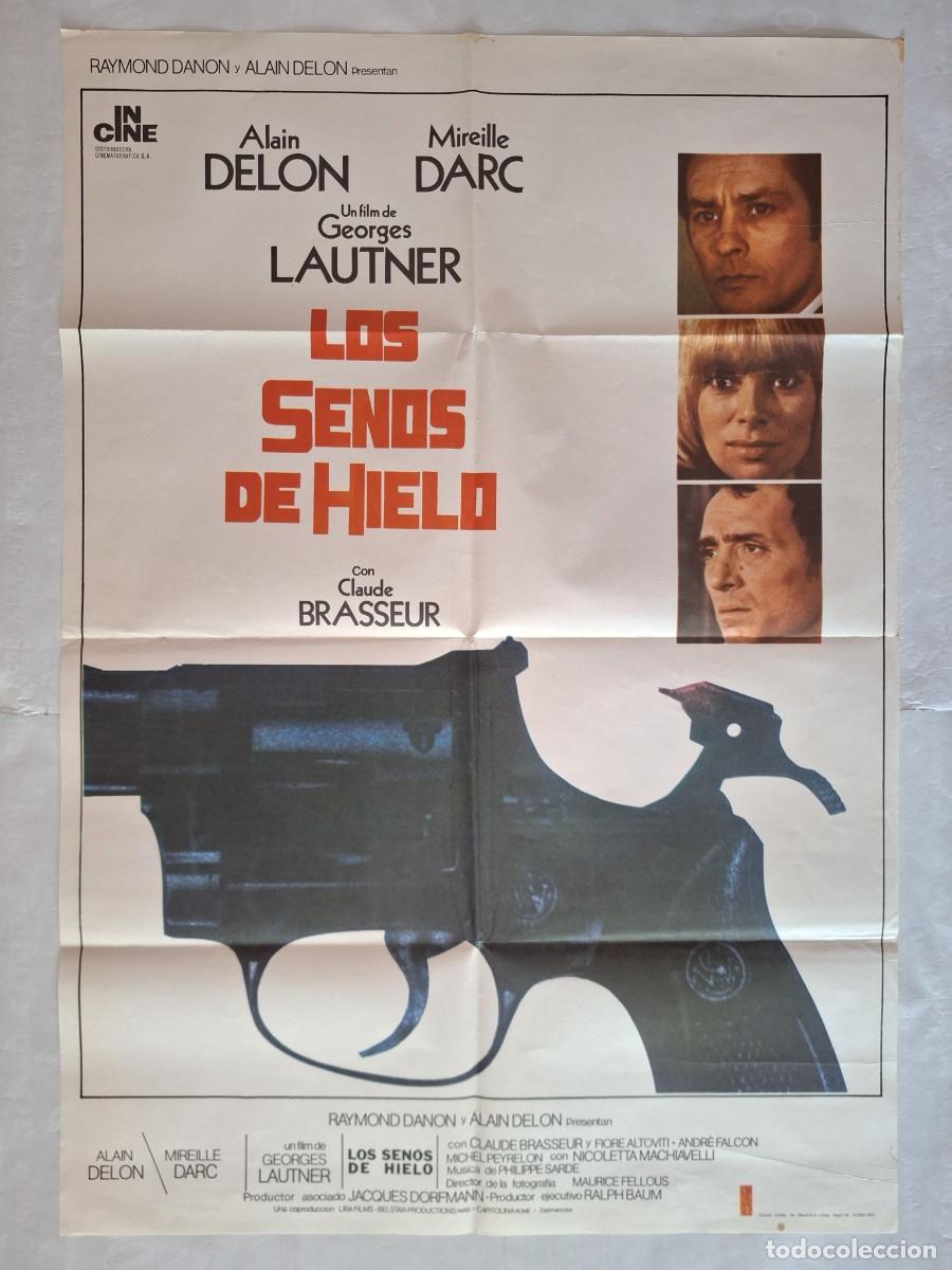 Cin&eacute;ma: ANTIGUO CARTEL CINE LOS SENOR DE HIELO ALAIN DELON A&Ntilde;O 1975 RV C- 2099