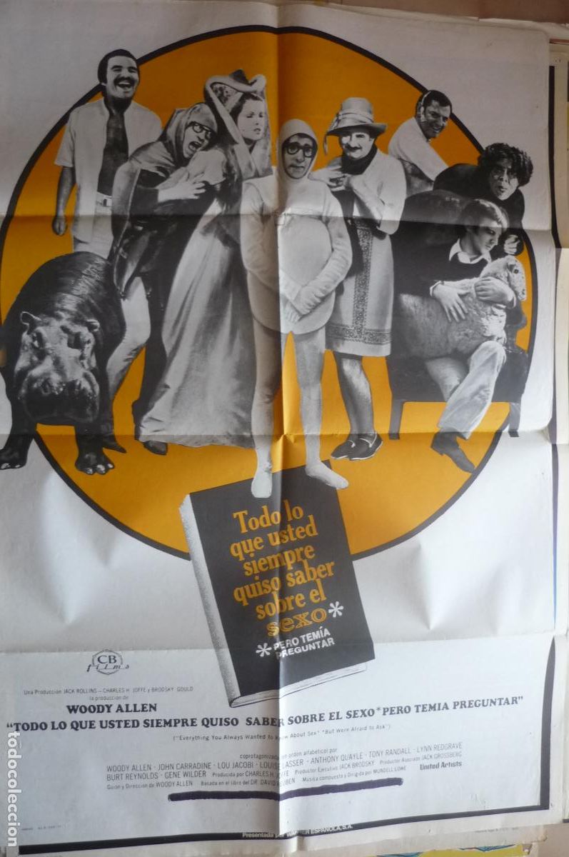 Cine: cartel cine 1 x 7o todo lo que usted siempre quiso saber sobre el sexo woody allen