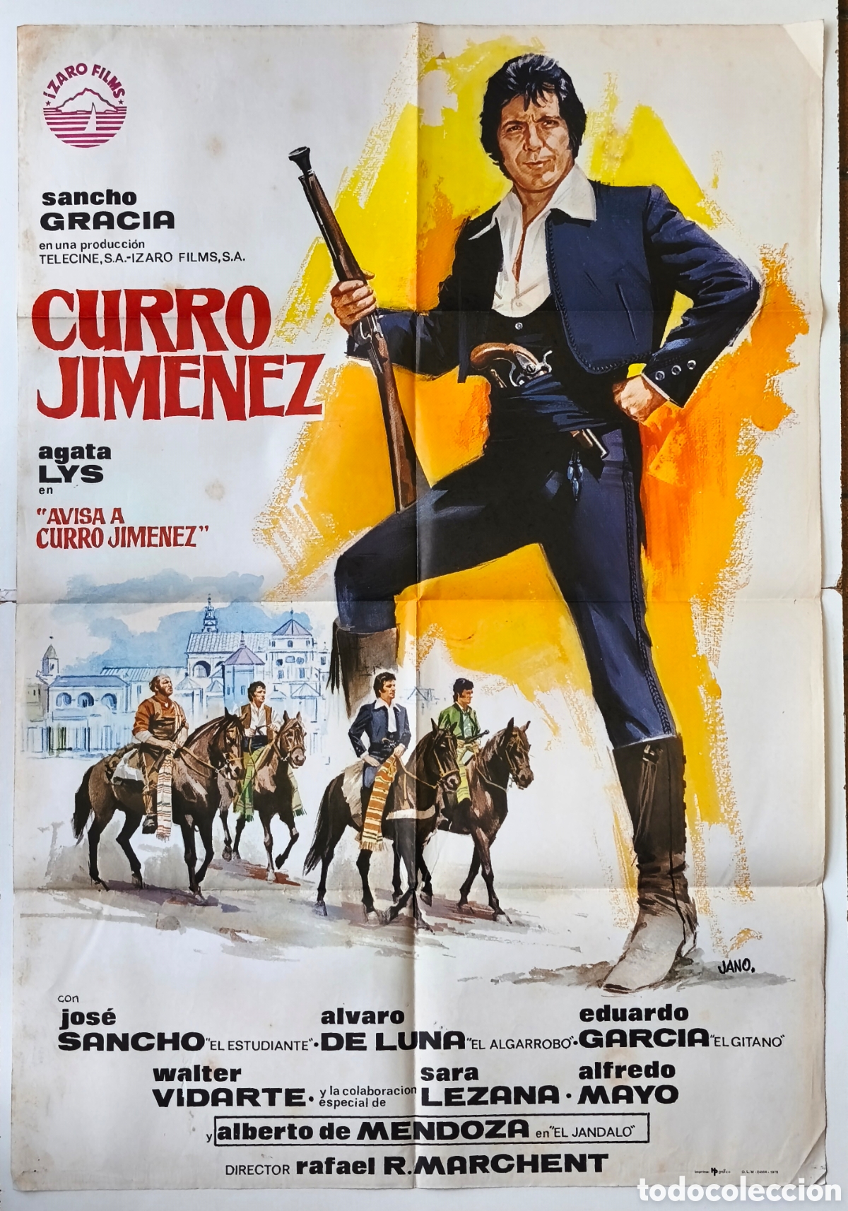 Cin&eacute;ma: CARTEL CINE ORIGINAL CURRO JIMENEZ 1978 JANO