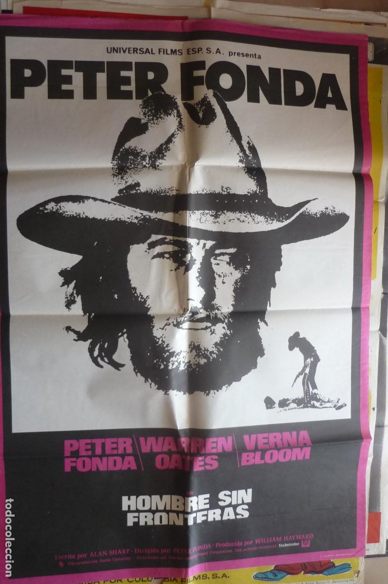 Cine: cartel cine 1 x 7o hombre sin fronyteras peter fonda