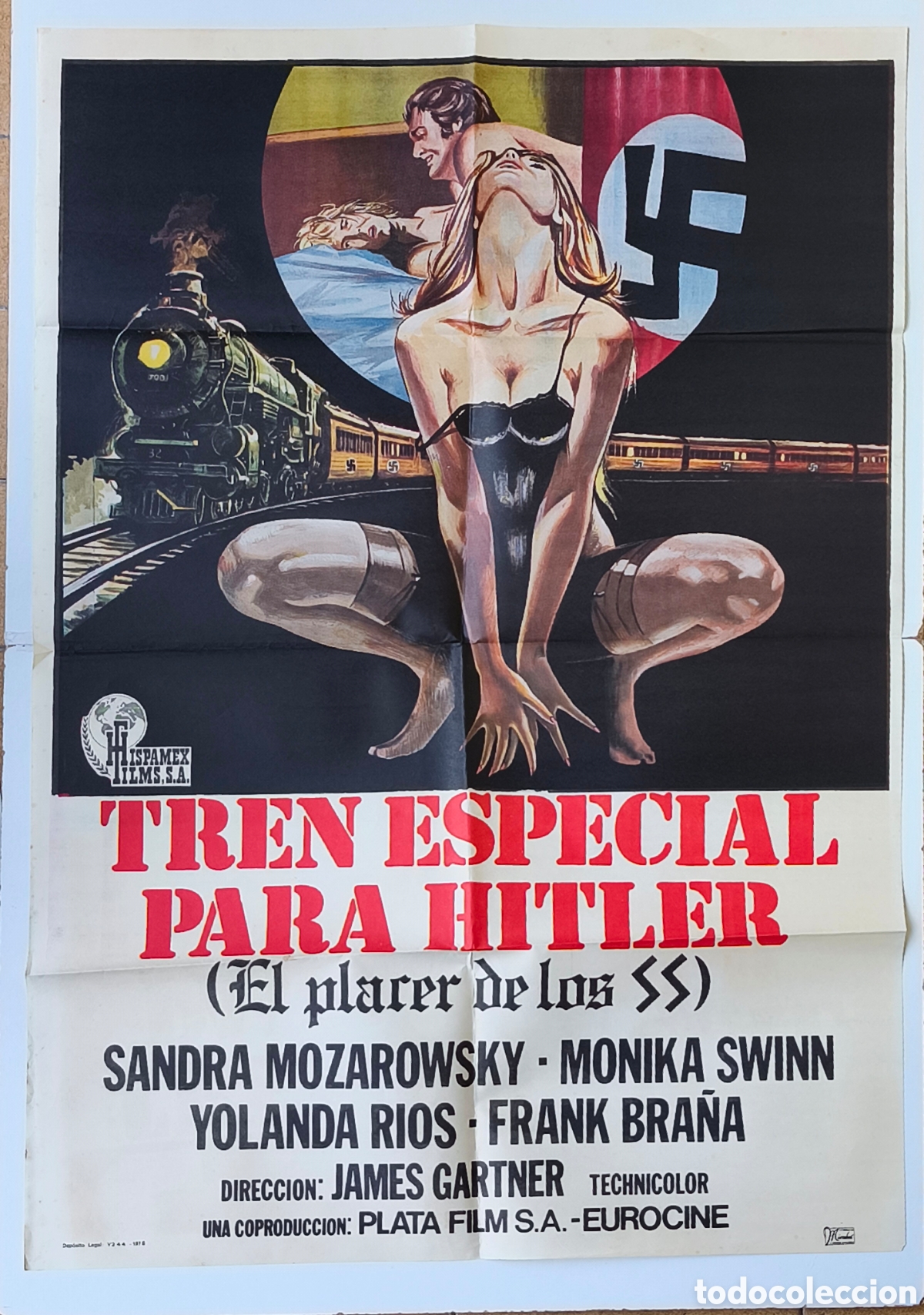 Cine: CARTEL CINE ORIGINAL TREN ESPECIAL PARA HITLER EL PLACER DE LOS SS 1977