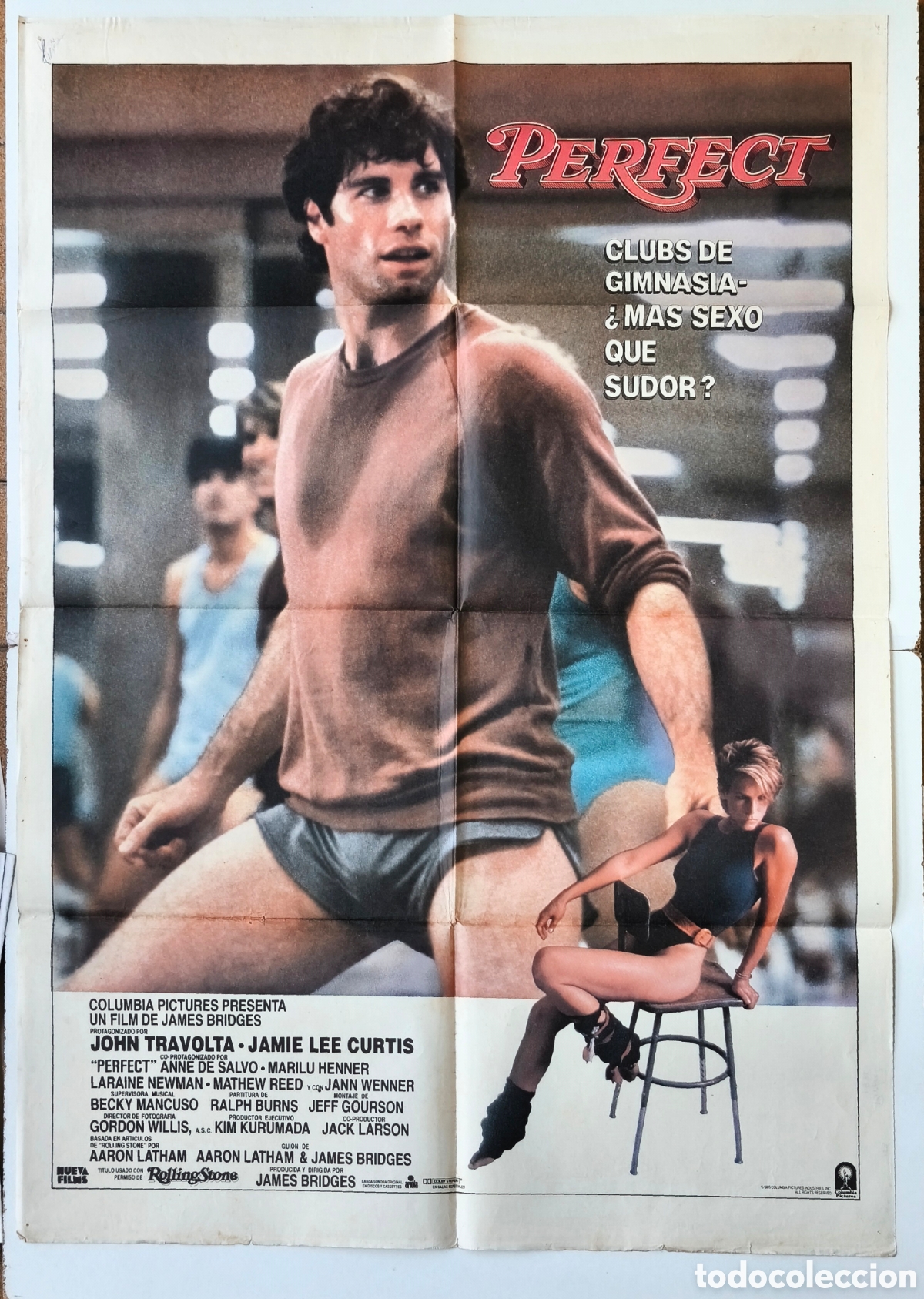 Cin&eacute;ma: CARTEL CINE ORIGINAL PERFECT 1985 JOHN TRAVOLTA JAMIE LEE CURTIS