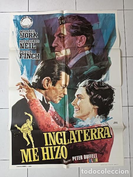 Cine: SMP 2846 INGLATERRA ME HIZO MICHAEL YORK PETER FINCH POSTER ORIGINAL ESTRENO 70X100 raro