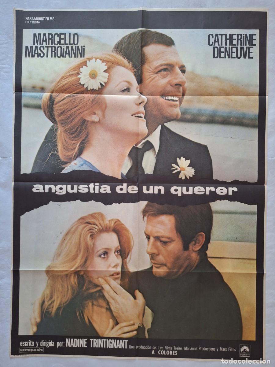 Cine: ANTIGUO CARTEL CINE ANGUSTIA DE UN QUERER MASTROIANI A&Ntilde;O 1972 RV P-2105