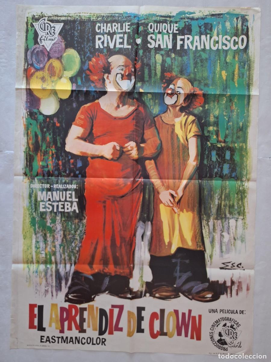 Cine: ANTIGUO CARTEL CINE EL APRENDIZ DE CLOWN CHARLIE RIVEL QUIQUE SAN FRANCISCO RV P-2107