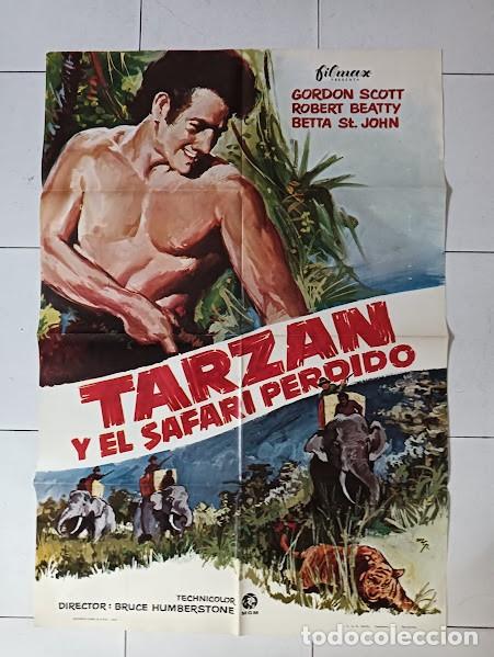 Cine: VKD 2836 TARZAN Y EL SAFARI PERDIDO GORDON SCOTT MCP POSTER ORIGINAL 70X100 ESPA&Ntilde;OL raro