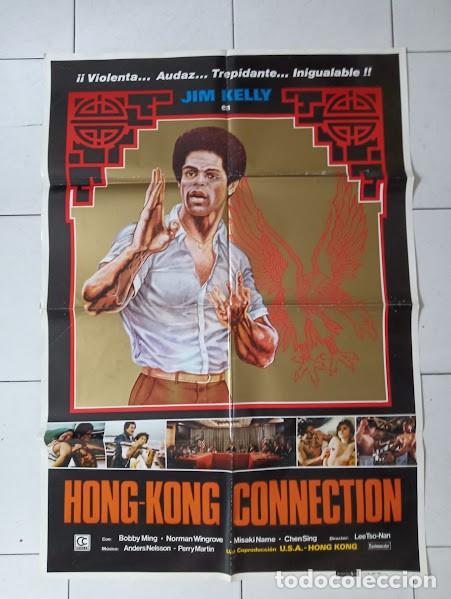Cine: VKD 2839 HONG KONG CONNECTION JIM KELLY BLAXPLOITATION POSTER ORIGINAL 70X100 ESTRENO raro