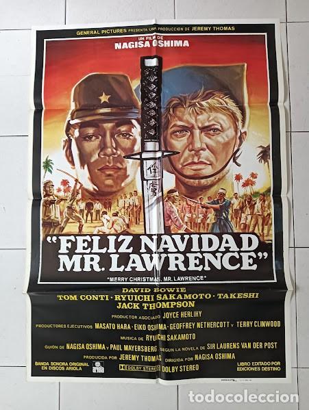 Cine: VKD 2840 FELIZ NAVIDAD MR LAWRENCE DAVID BOWIE NAGISA OSHIMA POSTER ORIGINAL 70X100 ESTRENO raro