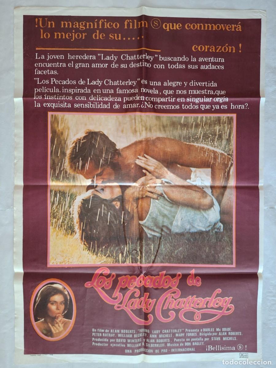 Cine: ANTIGUO CARTEL CINE LOS PECADOS DE LADY CHATTERLEY CLASIFICADA S A&Ntilde;O 1978 RV P-2108