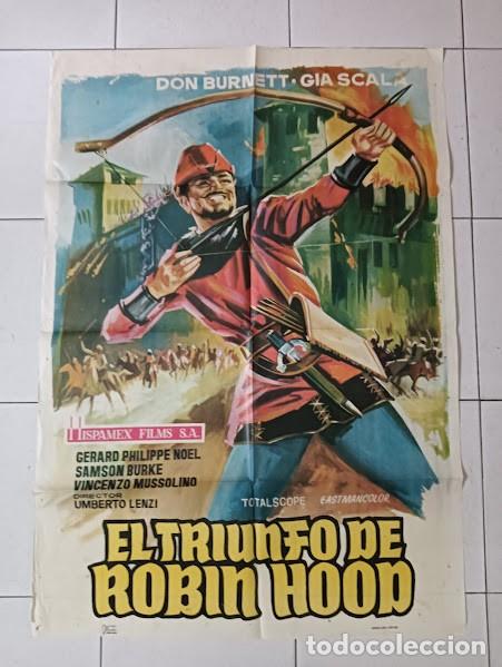 Cine: SMP 2849 EL TRIUNFO DE ROBIN HOOD DON BURNETT GIA SCALA POSTER ORIGINAL 70X100 ESTRENO