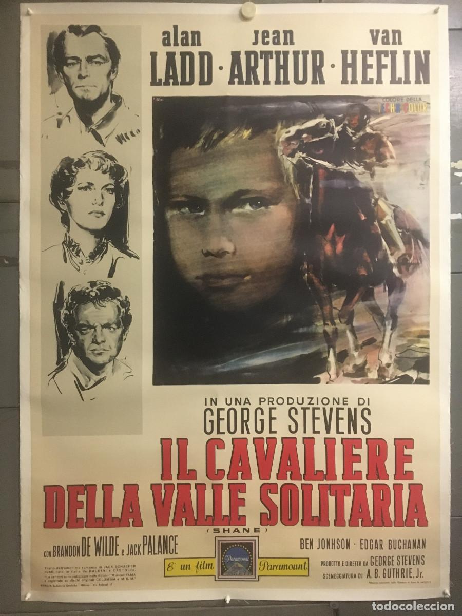 Cine: R0643 RAICES PROFUNDAS ALAN LADD JEAN ARTHUR BRINI POSTER ORIGINAL ITALIANO 100X140 ESTRENO ENTELADO