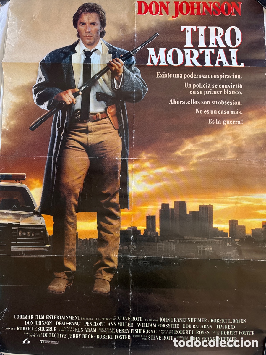 Cine: TIRO MORTAL POSTER ORIGINAL DON JOHNSON