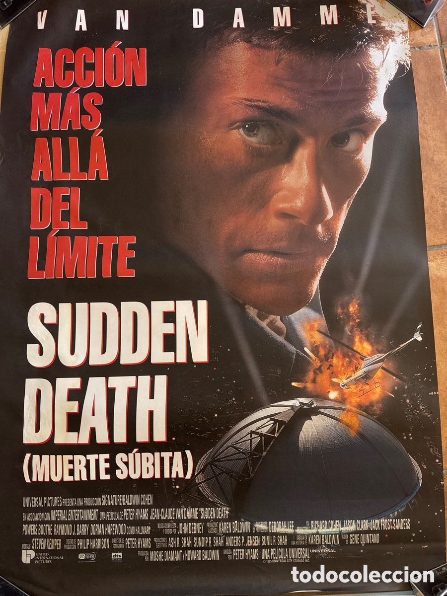 Cine: SUDDEN DEATH MUERTE SUBITA POSTER ORIGINAL VAN DAMME