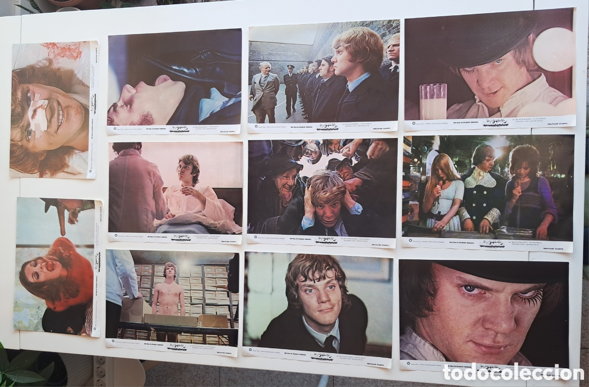 Cine: Fotocromos La naranja mec&aacute;nica de Stanley Kubrik 11 unidades original
