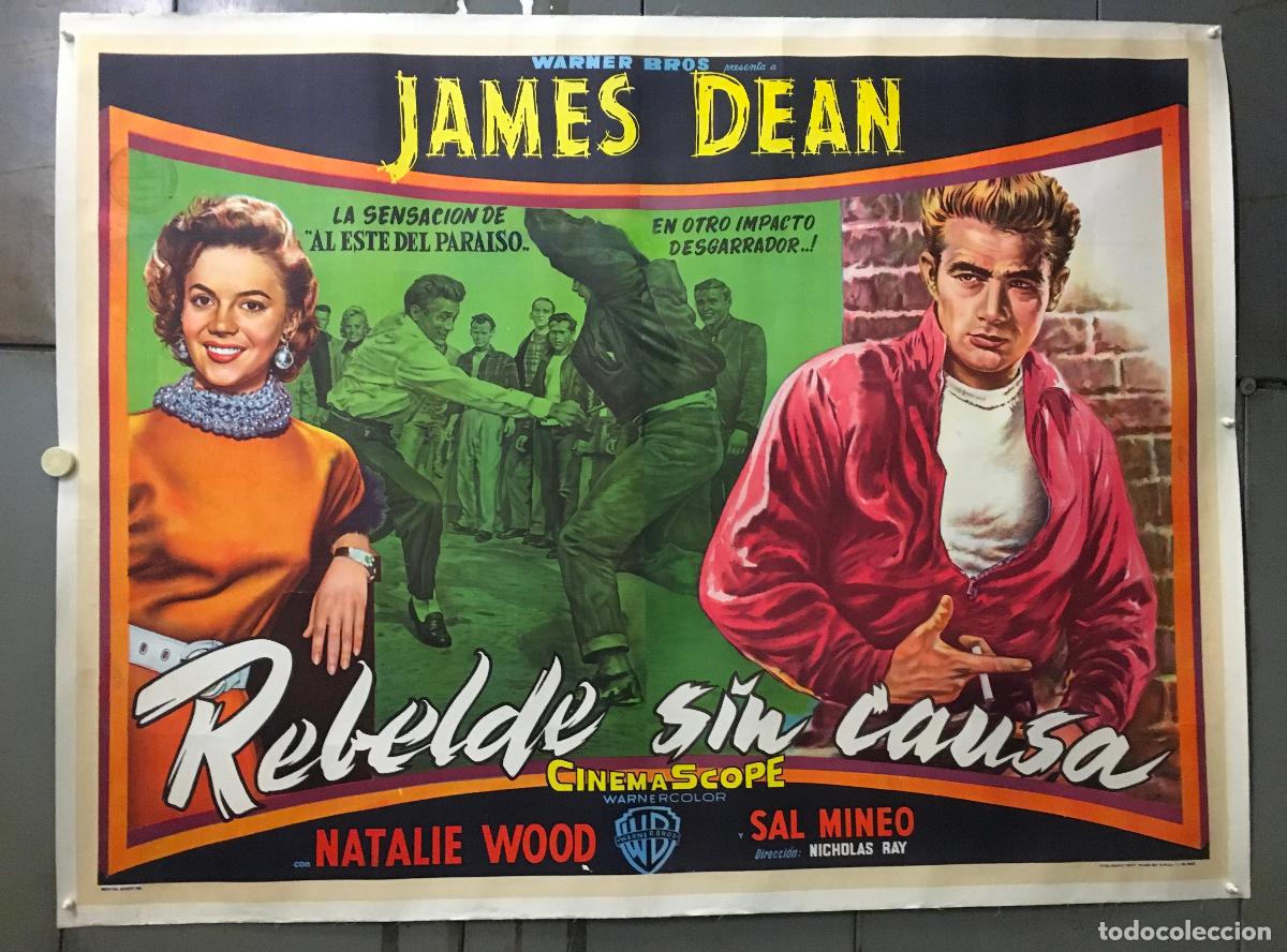 Cinema: R0669 REBELDE SIN CAUSA JAMES DEAN NATALIE WOOD POSTER ORIG ARGENTINO 147X110 ENTELADO LITOGRAFIA