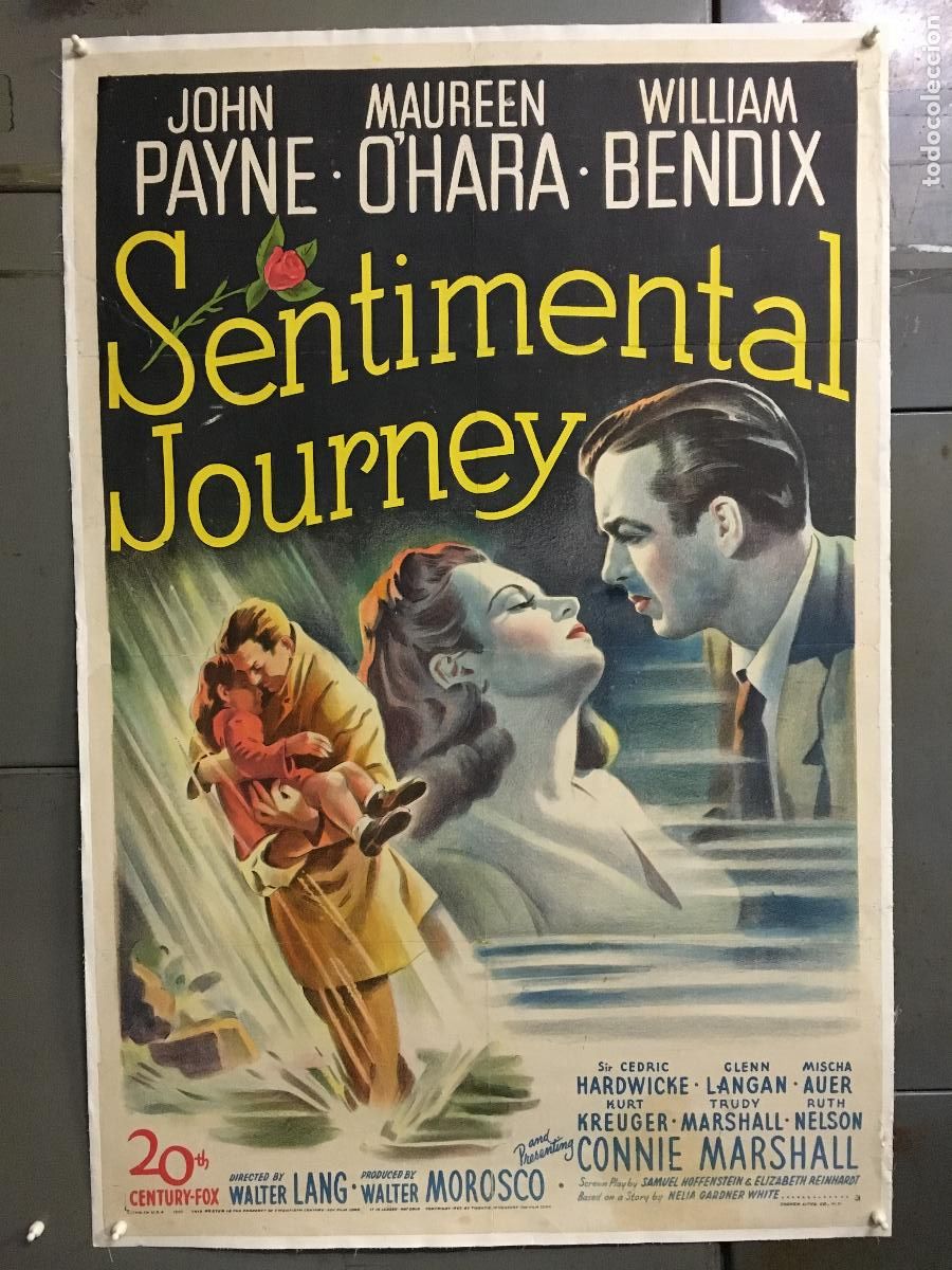 Cine: R0528 CONFLICTO SENTIMENTAL MAUREEN O'HARA POSTER ORIG AMERICANO 70X105 ENTELADO LITOGRAFIA
