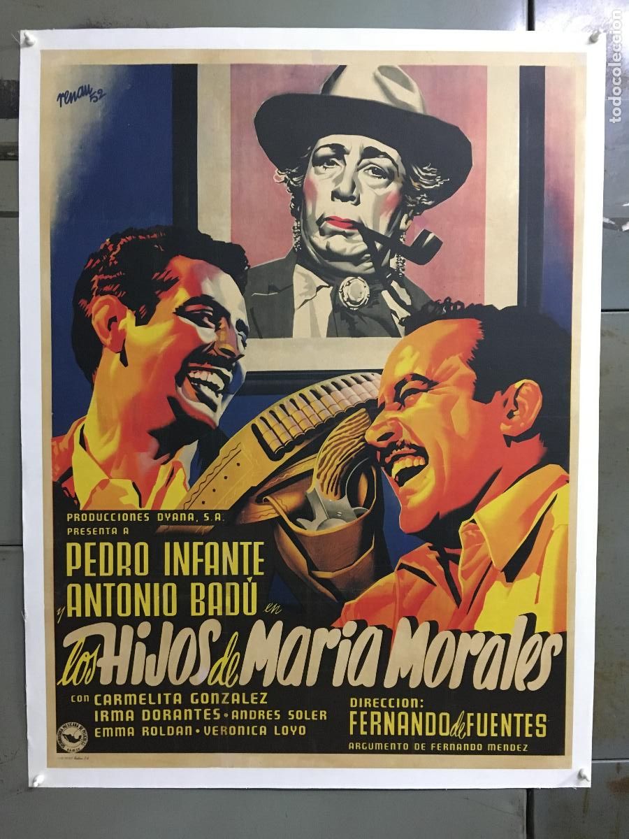 Cin&eacute;ma: R0569 LOS HIJOS DE MARIA MORALES JOSEP RENAU PEDRO INFANTE POSTER MEJICANO 70X94 ENTELADO