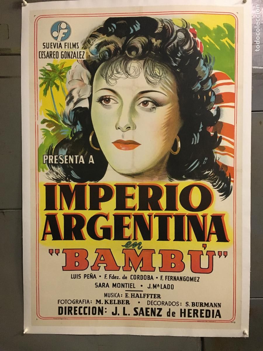 Cin&eacute;ma: R0526 BAMBU IMPERIO ARGENTINA POSTER ORGINAL AMERICANO 70X105 en espa&ntilde;ol ENTELADO LITOGRAFIA