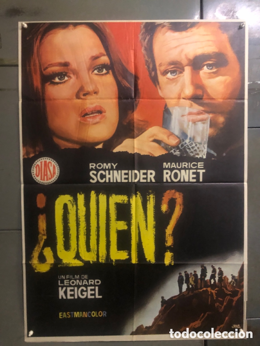 Cine: ODC A864 QUIEN ROMY SCHNEIDER JANO POSTER ORIGINAL 70X100 ESTRENO