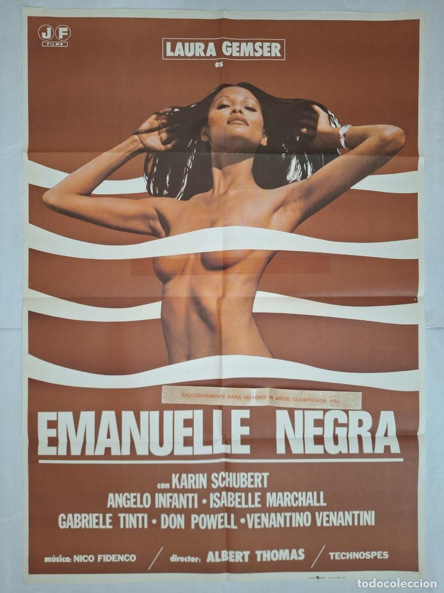 Cine: ANTIGUO CARTEL CINE EMANUELLE NEGRA CLASIFICADA S A&Ntilde;O 1977 RV P-2113