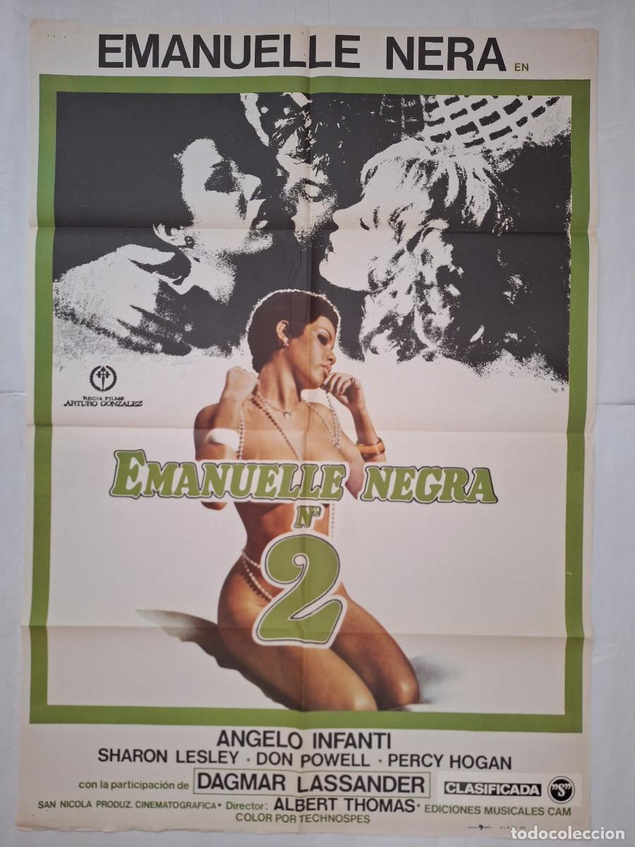 Cine: ANTIGUO CARTEL CINE EMANUELLE NEGRA N&ordm; 2 CLASIFICADA S A&Ntilde;O 1978 RV P-2114