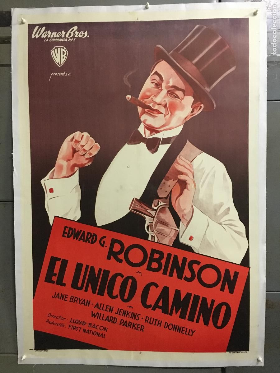 Cine: R0595 A SLIGHT CASE OF MURDER EDWARD G ROBINSON POSTER ORIGIN ARGENTINO 75X110 ENTELADO LITOGRAFIA
