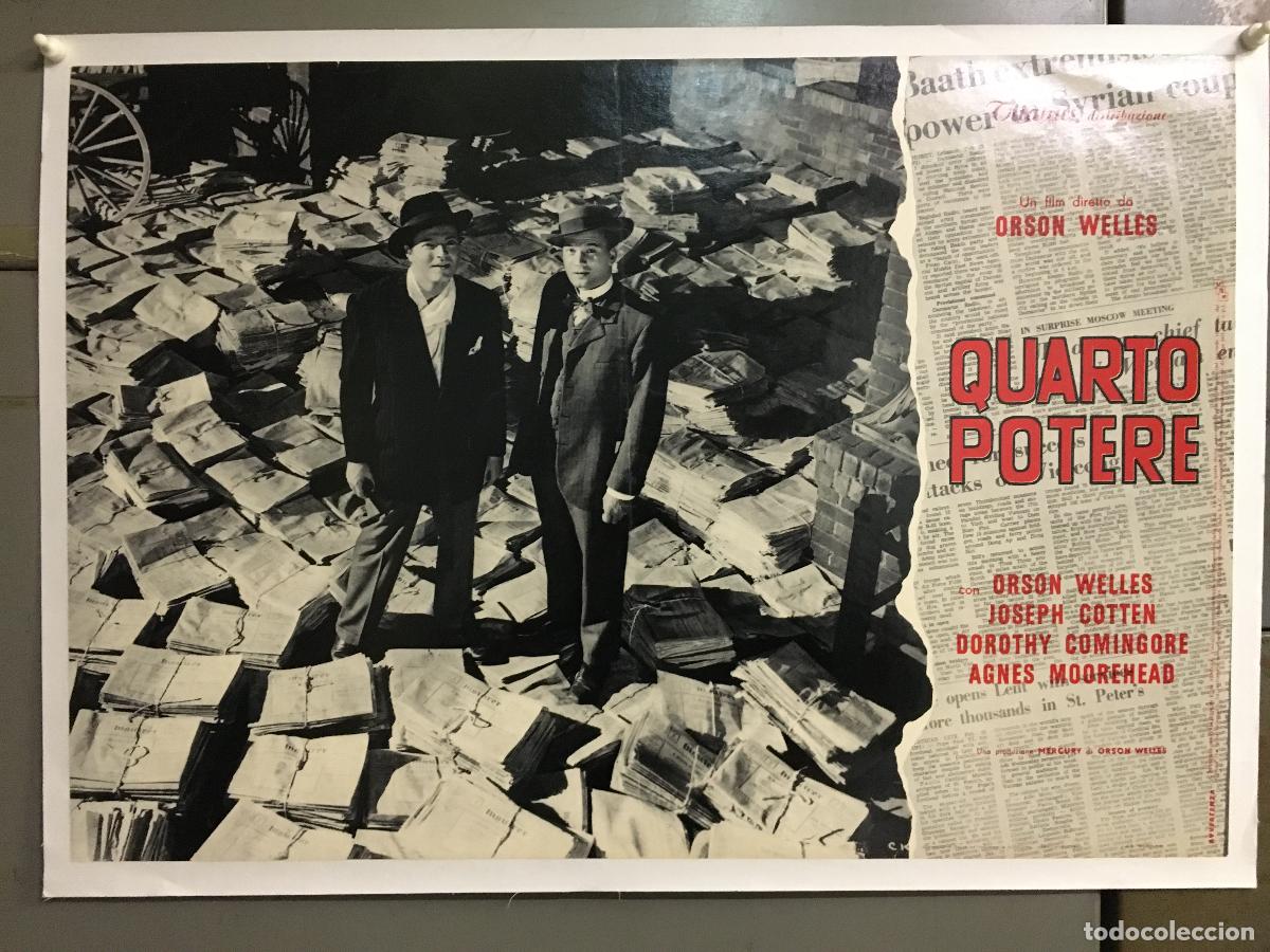 Cin&eacute;ma: R0584 CIUDADANO KANE ORSON WELLES ESPECTACULAR POSTER ORIGINAL ITALIANO 47X68 ENTELADO