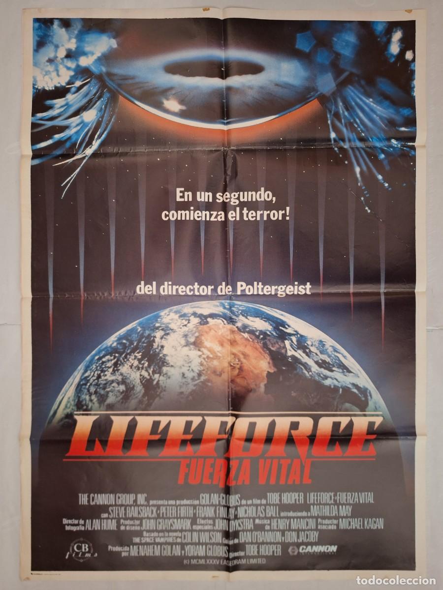 Cine: ANTIGUO CARTEL CINE LIFEFORCE FUERZA VITAL A&Ntilde;O 1985 RV P-2117