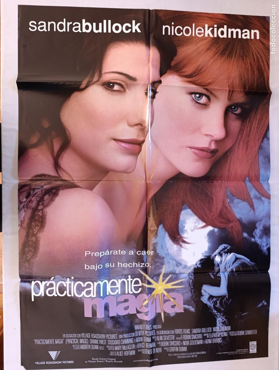 Cine: POSTER ORIGINAL PRACTICAMENTE MAGIA - 95 X 67 CM - SANDRA BULLOCK, NICOLE KIDMAN (388)