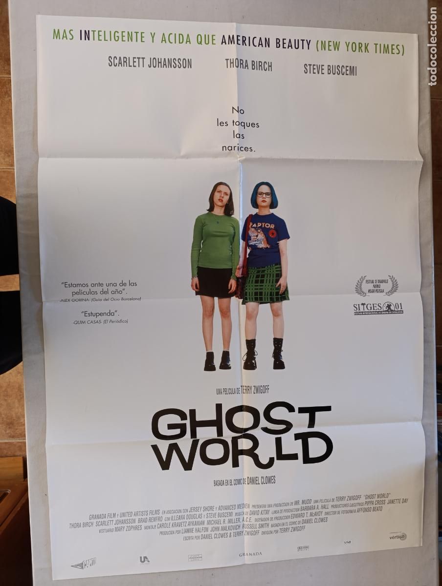 Cine: POSTER ORIGINAL GHOST WORLD - 97 X 68 CM - SCARLETT JOHANSSON (387)