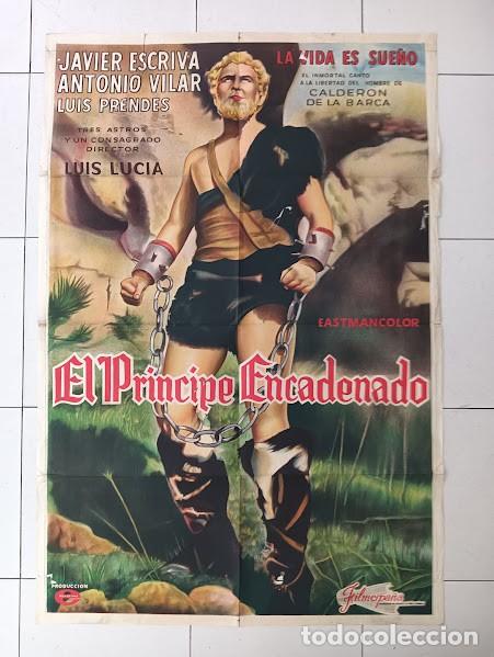 Cine: EPX 0582 EL PRINCIPE ENCADENADO JAVIER ESCRIVA LUIS LUCIA POSTER ORIGINAL 75X110 ARGENTINO LITO