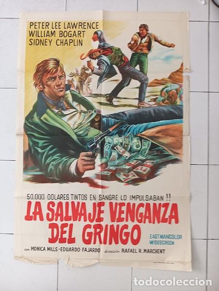Cine: EPX 0586 UNO A UNO SIN PIEDAD PETER LEE LAWRENCE SPAGHETTI POSTER ORIGINAL 75X110 ARGENTINO LITO