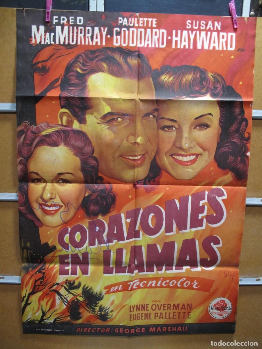 Cine: CORAZONES EN LLAMAS SOLIGO POSTER ORIGINAL