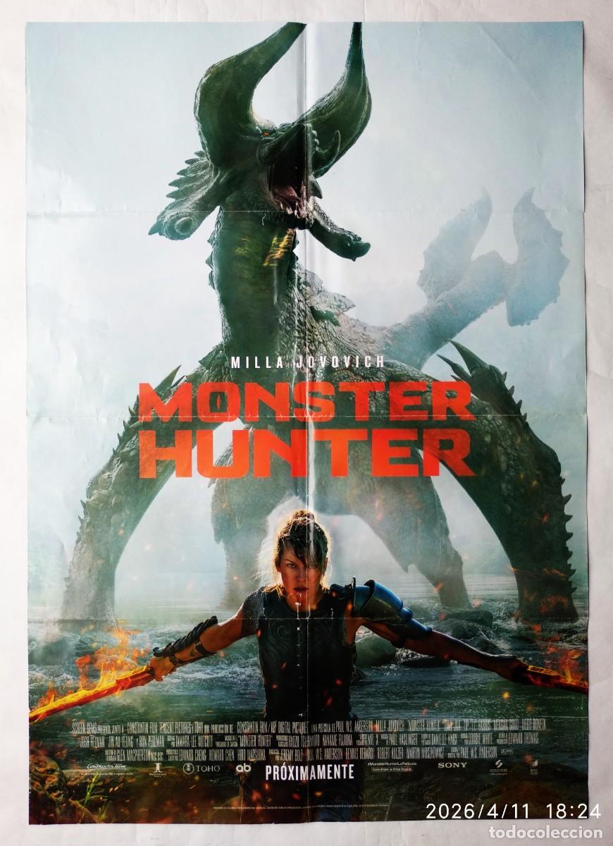 Cine: MONSTER HUNTER, con Milla Jovovich. P&Oacute;STER 68 x 97 cms. 2020.
