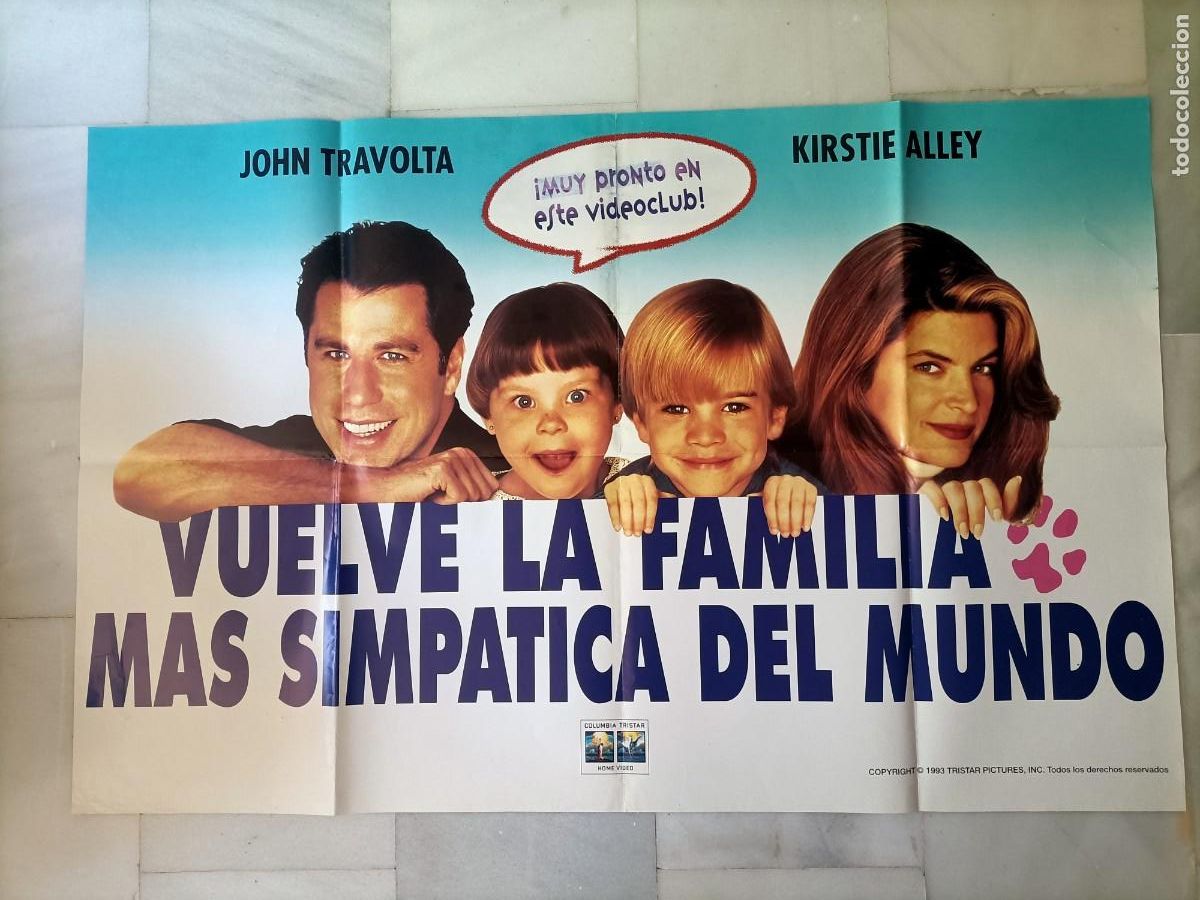 Cine: POSTER ORIGINAL MIRA QUI&Eacute;N HABLA AHORA. 128X82 CM. APAISADO. JOHN TRAVOLTA.