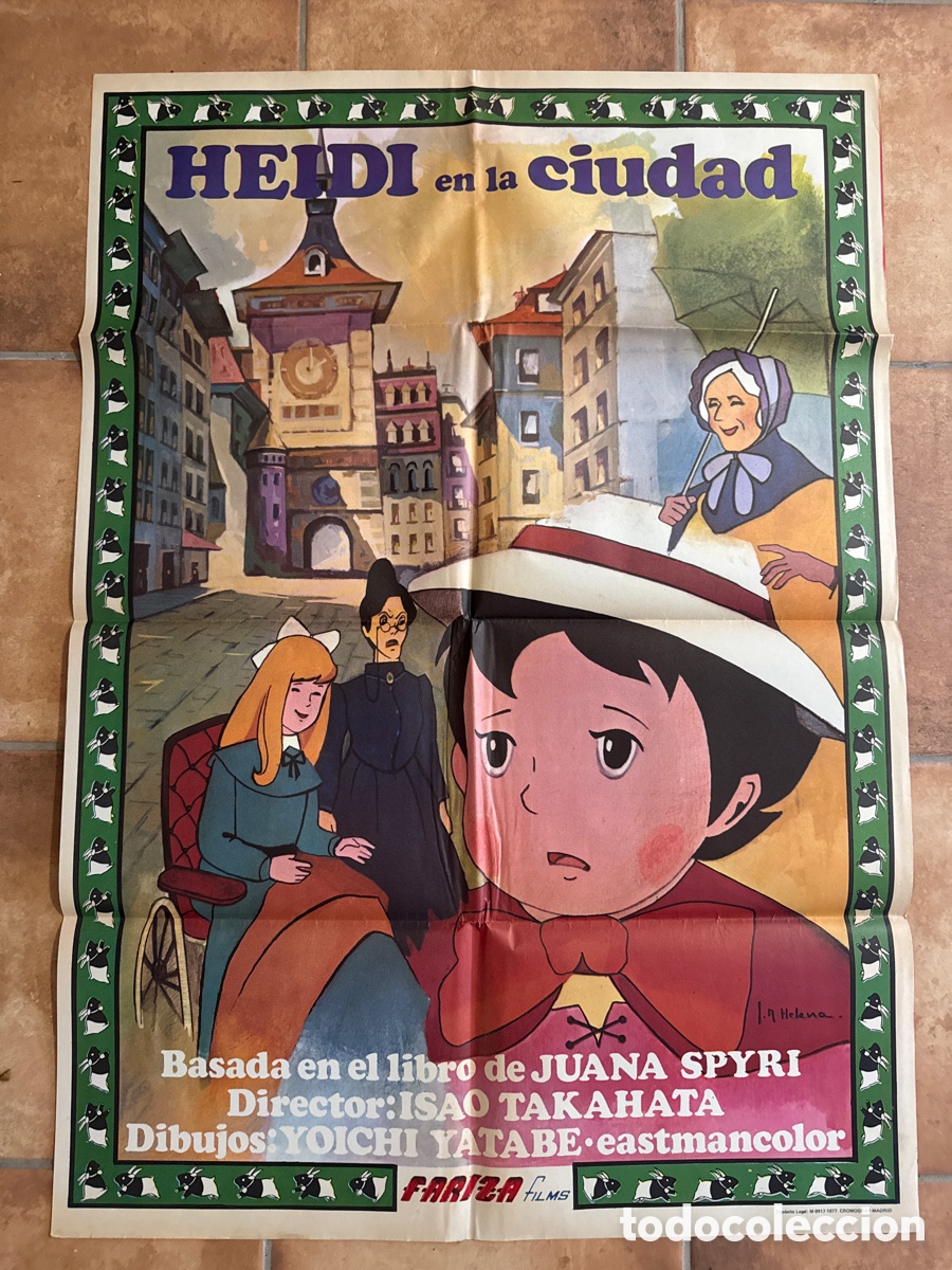 Cine: HEIDI EN LA CIUDAD POSTER ORIGINAL 1977 ISAO TAKAHATA CARTEL