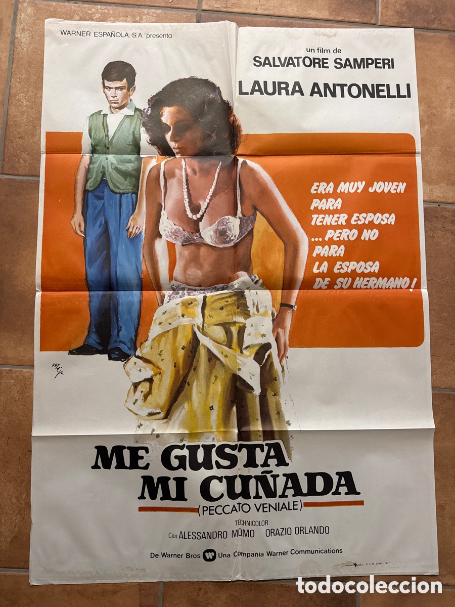 Cine: ME GUSTA MI CU&Ntilde;ADA LAURA ANTONELLI POSTER ORIGINAL 70X100 ESTRENO