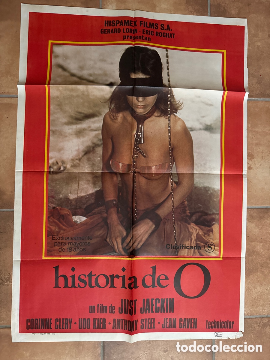 Cine: HISTORIA DE O JUST JAECKIN CORINNE CLERY SEXY SADISMO POSTER ORIGINAL 70X100 ESTRENO