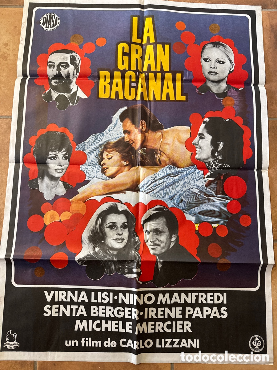 Cine: LA GRAN BACANAL. VIRNA LISI, NINO MANFREDI, SENTA BERGER. POSTER ORIGINAL