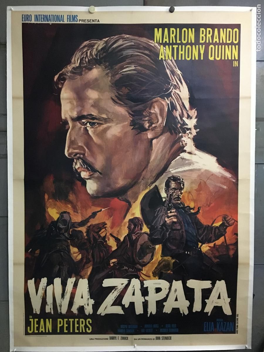 Kino: R0678 VIVA ZAPATA MARLON BRANDO ANTHONY QUINN ELIA KAZAN POSTER ITALIANO 140X200 ENTELADO