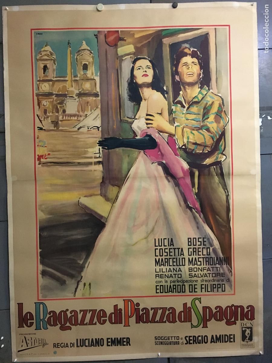 Cinema: R0677 TRES ENAMORADAS LUCIA BOSE ESPECTACULAR BRINI POSTER ITALIANO 140X200 ENTELADO